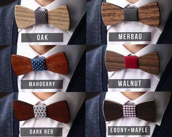 Father's day gift Wooden bow tie Wood bowtie Father's day gift groom gift Groomsman gift boyfriend gift wedding bow tie