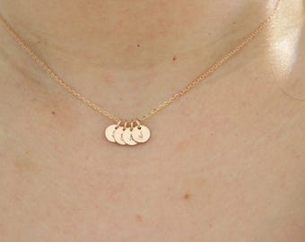 Initial necklace, letter necklace, Gift for mom, sister gift, gift for best friend, rose gold necklace, dainty necklace, delicate necklace