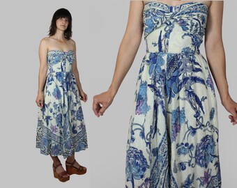 50s Cotton Sun Dress Marjae XS