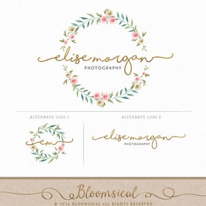 Flower logo design | Etsy