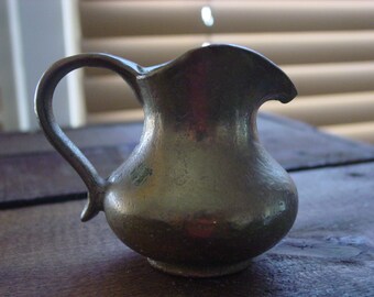 Vintage Brass Pitcher~Small Brass Pitcher~Mini Brass Pitcher~Brass Creamer