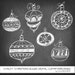 Chalkboard Christmas Bulbs Digital Clipart, Photoshop Brushes and Stamps. Download. Personal and Limited Commercial Use.