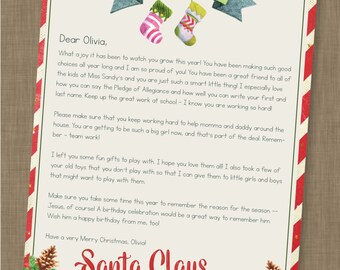 INSTANT DOWNLOAD EDITABLE Santa Letter // Letter from Santa