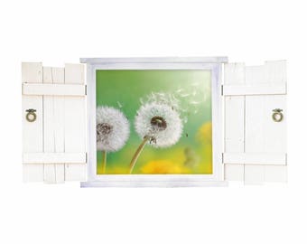 043 Wall decal flower in window