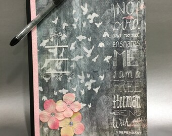 I Am No Bird - Altered Composition Notebook / Journal