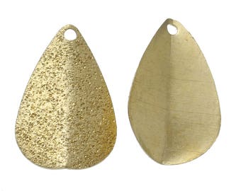 Embossed Aluminum Drops, Gold Plate Finish (2095)