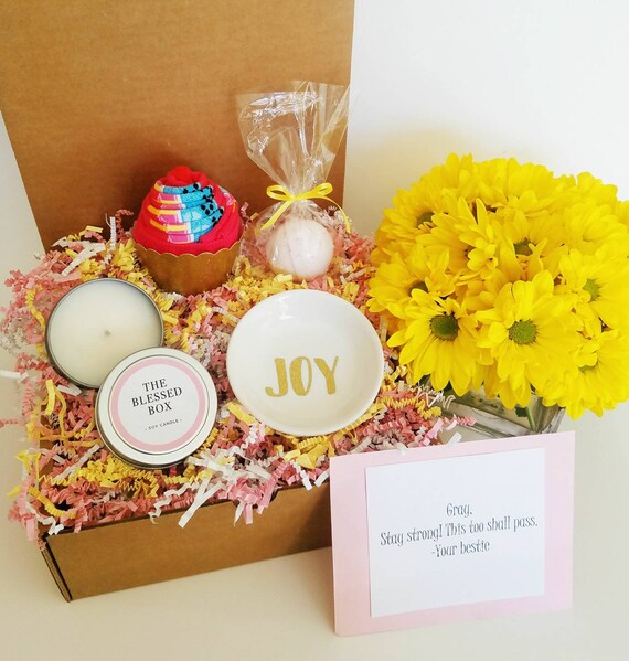 Cheer Up Gift Box. Thinking of You Gift. Sunshine Gift Basket.