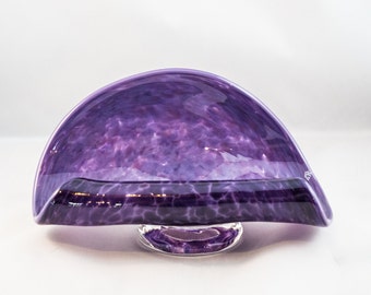 Business Card Holder - Hand Blown Art Glass in Purple - Made in Seattle - Artist Dehanna Jones