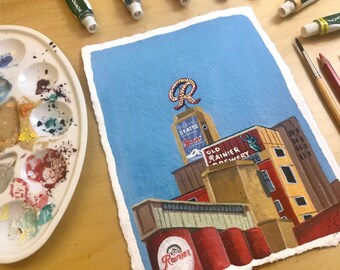 Custom Painting on St. Armand Deckled Edge Paper