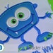 Monster Applique Design -- Wally the Monster Applique Embroidery Design -- Cute Monster Applique DESIGN MO001
