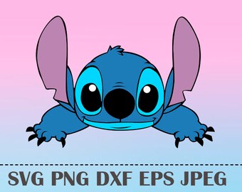 SVG Lilo and Stitch Vector Layered Cut File Silhouette Cameo Cricut Design Template Stencil Vinyl Decal Tshirt Heat Transfer Iron on