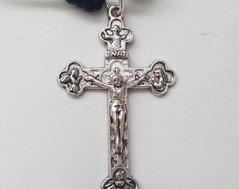 Metal Cross pendant, threaded