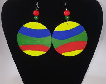 Colorful Hand Painted Earrings