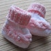 Instant Download Knitting Pattern #43 Booties with Cables and Pearls for a Girl 0-3, 3-6 months
