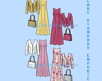 Simplicity 5637 Womens Classy Princess Seam Dress with Jacket & Purse size 8 10 12 14 16 18 Easy Petite to Plus Size Sewing Pattern Uncut FF