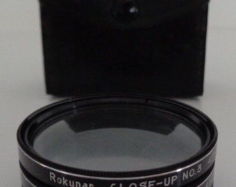 Camera Lens , Close Up Lens , Rokunar Close Up Lens 1,2,3 / Model 43S / W/Case Japan