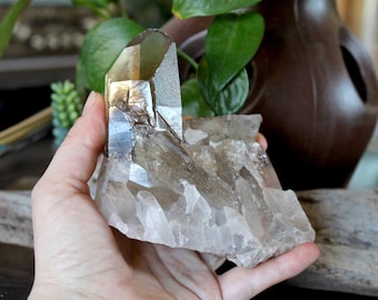 1lb. Chunky XL Smoky Quartz Point, Natural Quartz Cluster, Smoky Crystal Point, Wiccan Altar Supplies, Natural Crystal, Wicca Healing Stone