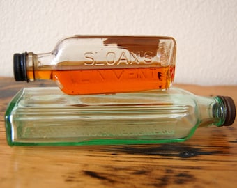 Vintage Sloans Liniment Bottle Vintage McElrees Bottle The Chattanooga Medicine Co. Bottle Vintage Glass Bottles from the Eclectic Interior
