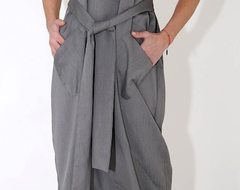 New Designer Romper / Paradox / Belted Jumpsuit / Gray Romper / Women's Jumpsuit / Black Jumpsuit / Zipper Jumpsuit PP0380
