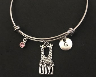 Personalized Giraffe Bangle Personalized Giraffe Bracelet