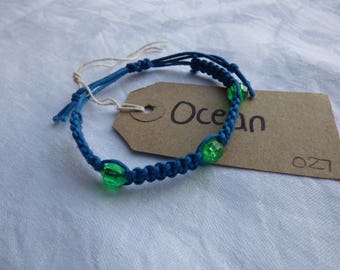 OCEAN - Blue/Green Handmade Adjustable Bracelet