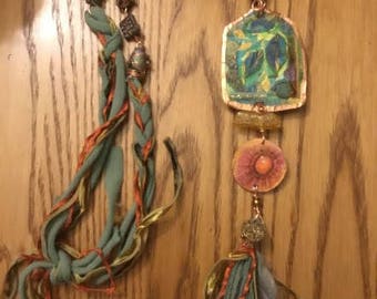 Fiber Mixed Media Pendant