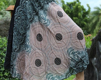 Harem Skirts Hippie Boho Clothing Peacock Rose