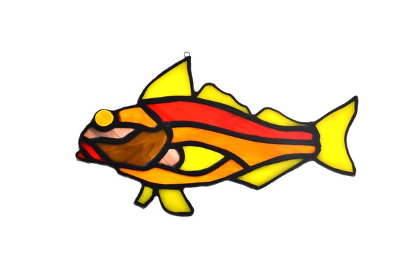 Cm Orange Yellow Glass Fish Ornament Cm Orange Yellow Glass Fish Ornament