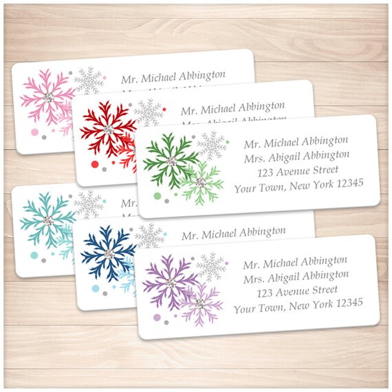 snowflake address label