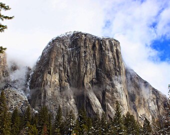 Yosemite Valley Watercolor Painting Print. Yosemite National