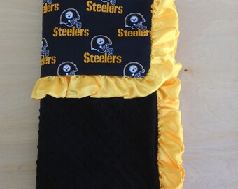 30x36 Baby Blanket -Steelers / Black
