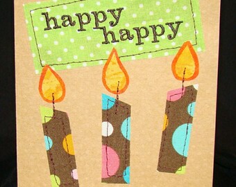 Happy, Happy Birthday Card - Set of 4