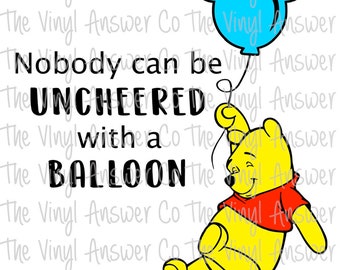 Digital Download Winnie the Pooh Balloon Disney SVG/PNG/PDF