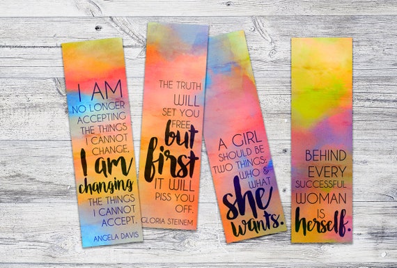 Printable Feminist Bookmark Gift for Reader Feminist Quote