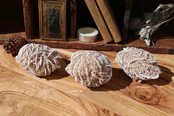 Large Desert Rose Selenite Stones, Large Selenite Rosettes, Natural Selenite, Desert Rose Selenite Palm Stone, RMF, Intuition, Clarity