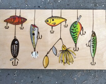 Fishing Lure Woodburning