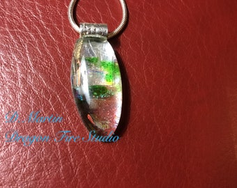Clear Dicro Teardrop Pendant