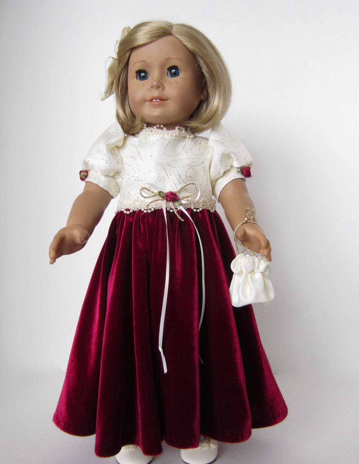 American Girl Doll: Lush Burgundy Gown