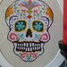 White Sugar Skull Cross Stitch Pattern