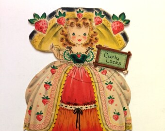 Vintage 1947 Hallmark Doll Card Curly Locks Doll Card Collectable Doll No. 14 Card