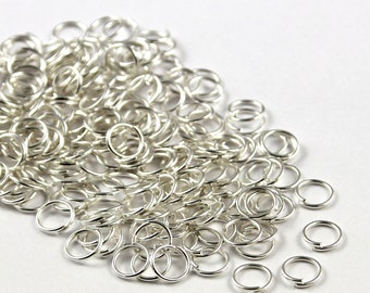 50 x Silver Plated 4mm Jump Rings Jewellery Findings