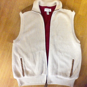 Orvis Sweater Vest, men's size Large, 100% cotton, outdoors sporty