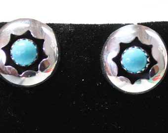 Sterling Silver and Turquoise Post Earrings