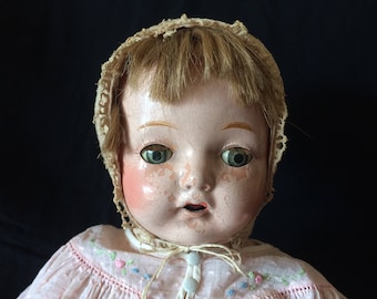 Vintage Doll, Composition Doll, Horsman Doll, Mama Doll - 1920