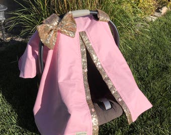 Simple, Elegant Car seat canopy, YOU pick colors