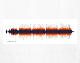 Sound Wave Design - You're So Vain - Sound Wave Art, Voice Print Art