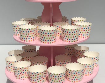 3 Tier Pink Cupcake Stand/Dessert Stand
