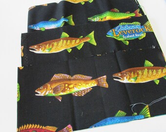 Fat Quarter Quilting Fabric Fish Design