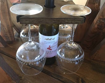Wine bottle and Glasses holder