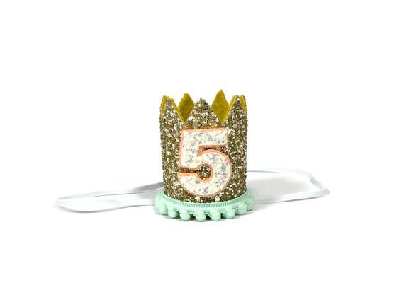 Pet Birthday Party || Dog Hat || Kitty Cat Birthday Crown || Animal Crown || Animal Party || Birthday Party Photo Prop || Pale Gold Glitter